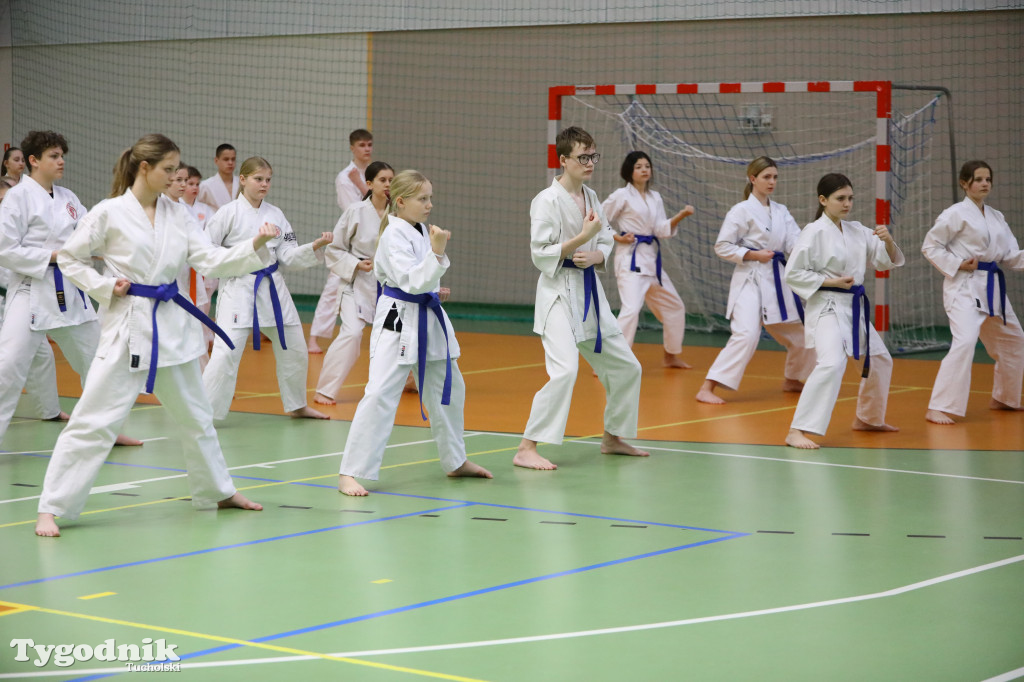 Seminarium tucholskich karateków w towarzystwie gościa z Włoch