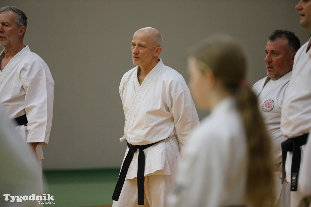 Seminarium tucholskich karateków w towarzystwie gościa z Włoch