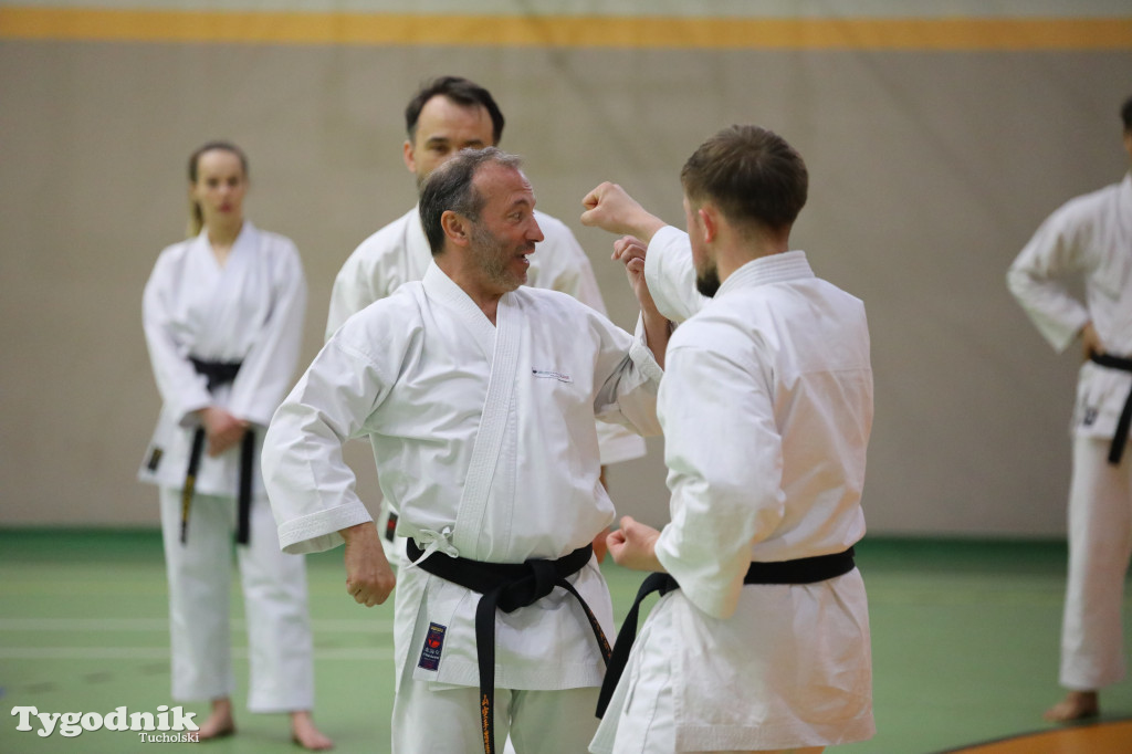 Seminarium tucholskich karateków w towarzystwie gościa z Włoch