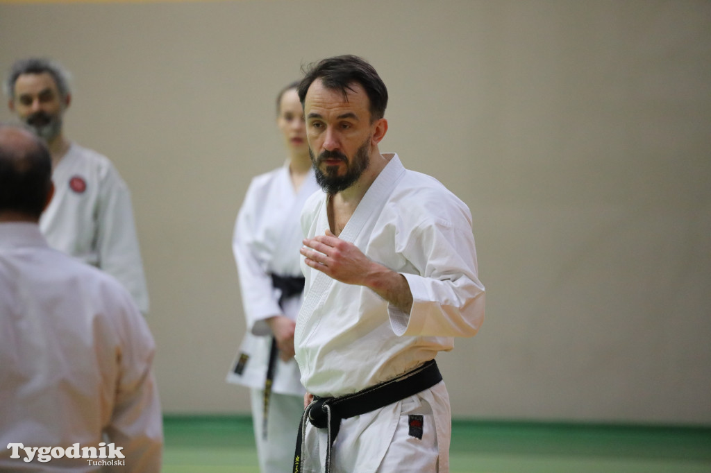 Seminarium tucholskich karateków w towarzystwie gościa z Włoch