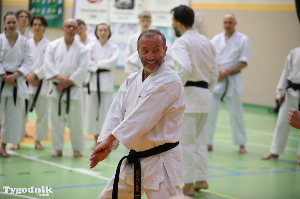 Seminarium tucholskich karateków w towarzystwie gościa z Włoch