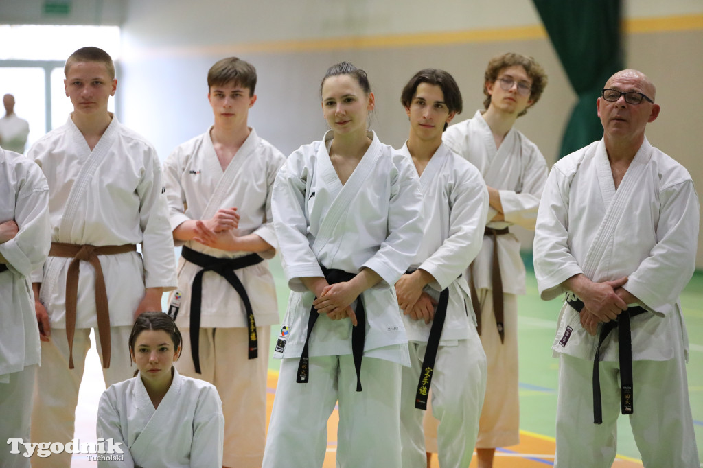 Seminarium tucholskich karateków w towarzystwie gościa z Włoch