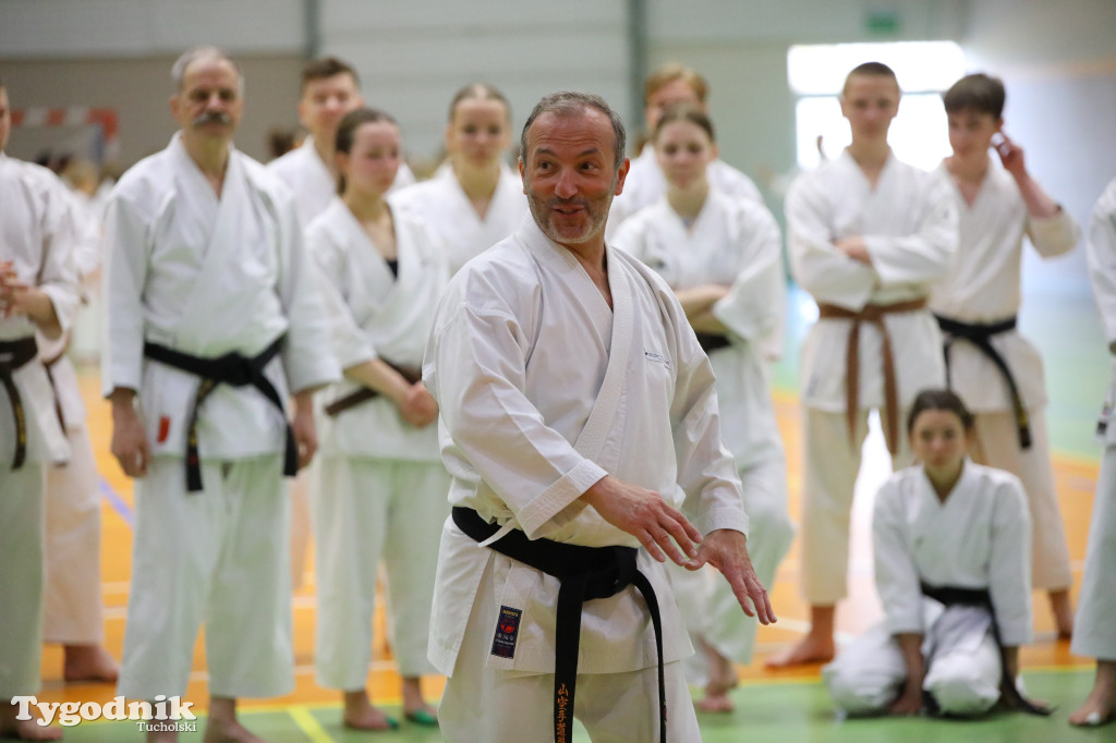 Seminarium tucholskich karateków w towarzystwie gościa z Włoch