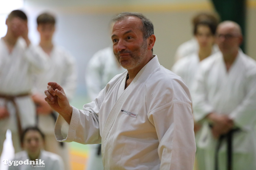 Seminarium tucholskich karateków w towarzystwie gościa z Włoch