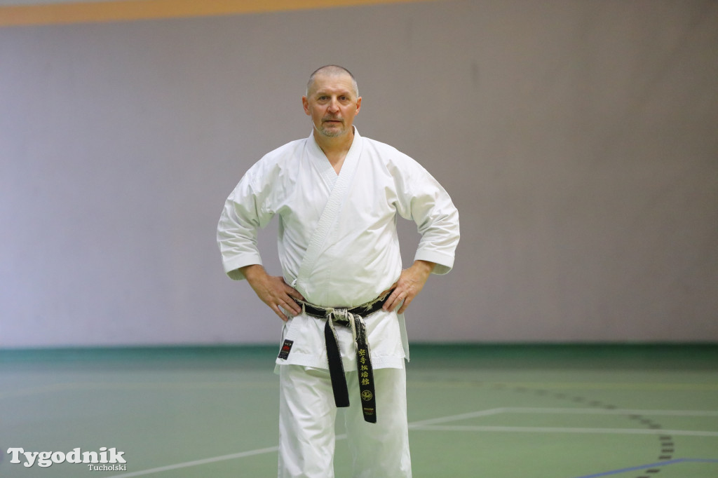 Seminarium tucholskich karateków w towarzystwie gościa z Włoch