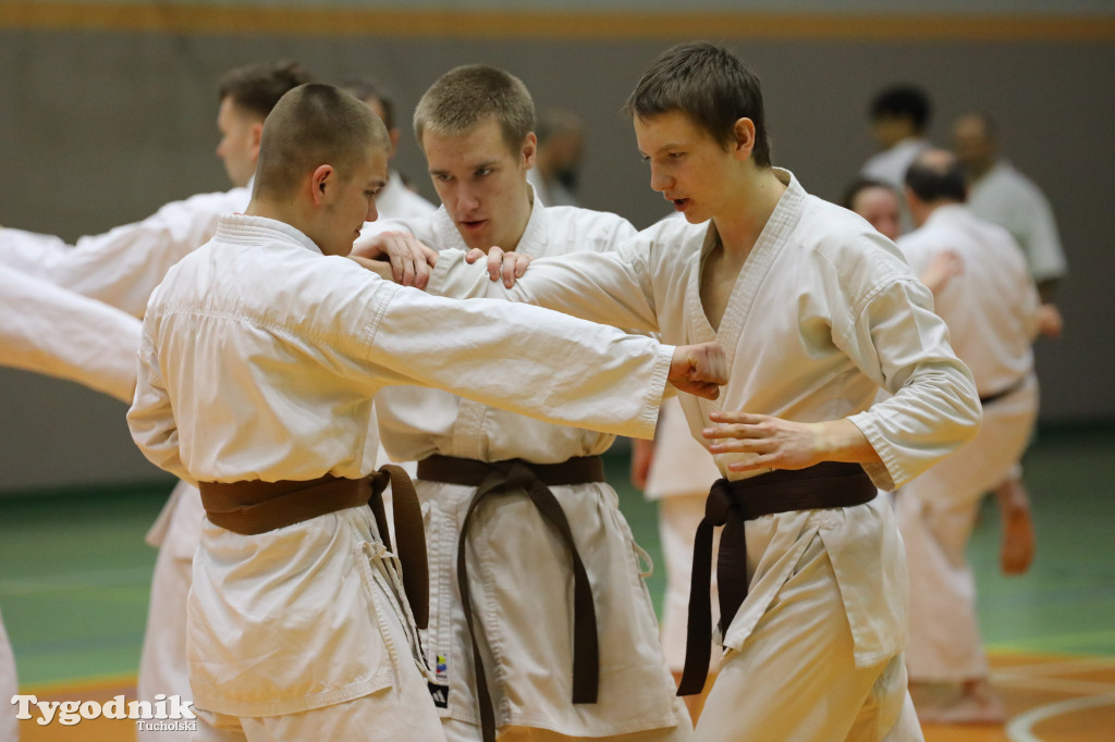 Seminarium tucholskich karateków w towarzystwie gościa z Włoch