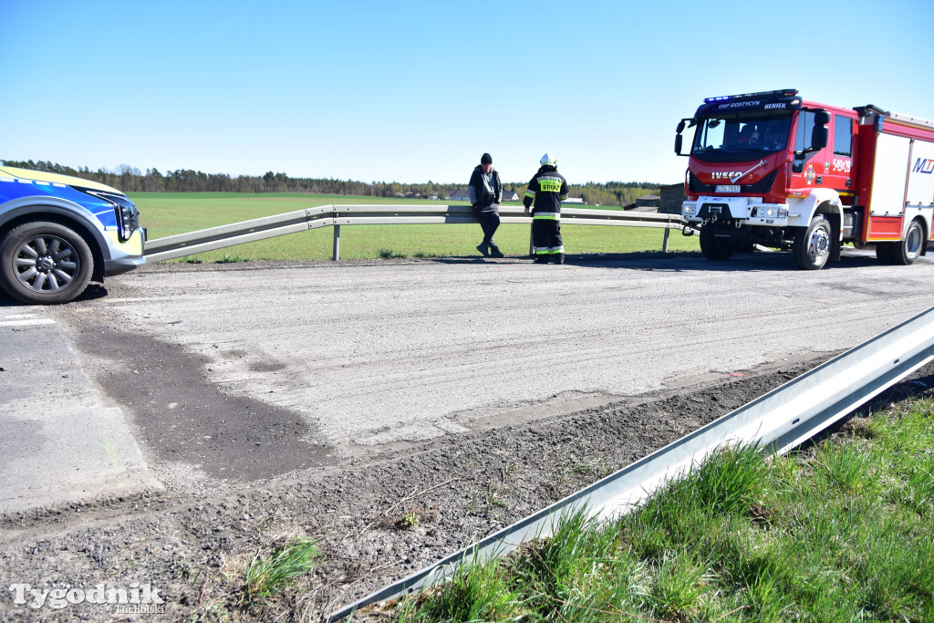 Uwaga! Zderzenie dwóch pojazdów między Tucholą a Łyskowem