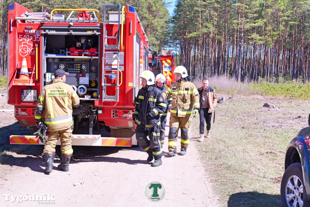 Zakonspirowane ćwiczenia. Strażacy i leśnicy do pożaru