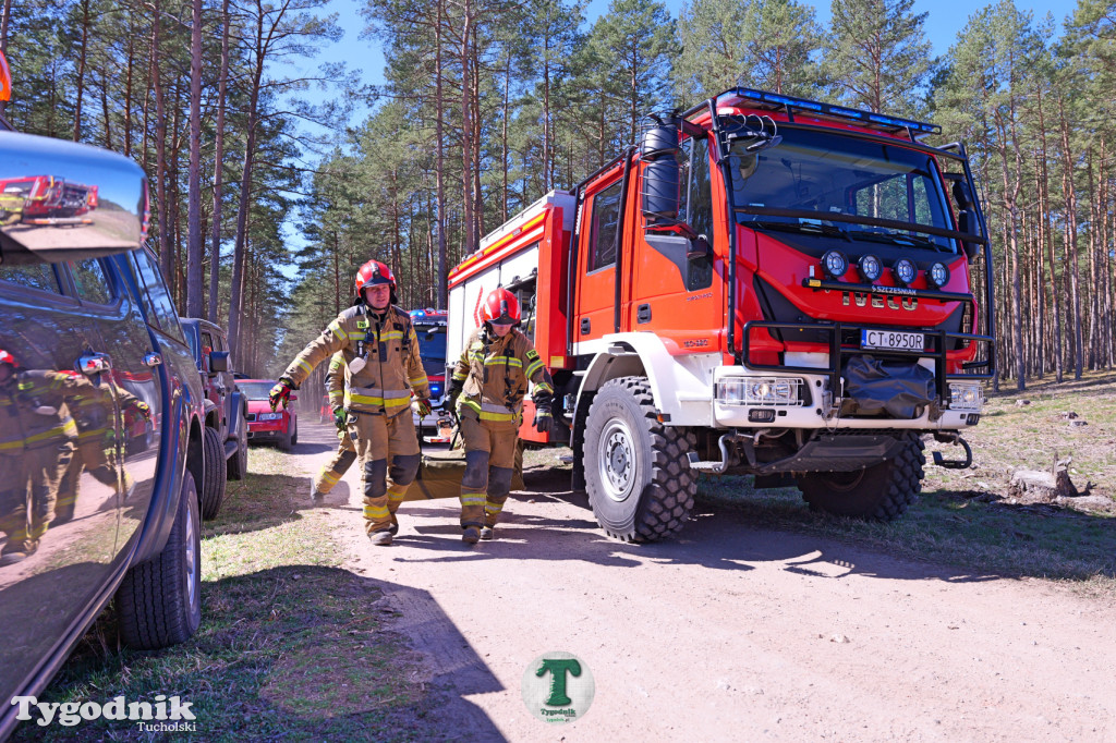 Zakonspirowane ćwiczenia. Strażacy i leśnicy do pożaru