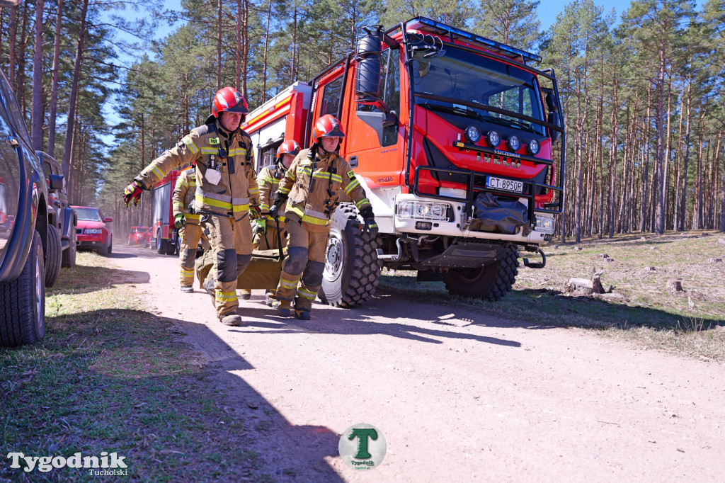 Zakonspirowane ćwiczenia. Strażacy i leśnicy do pożaru