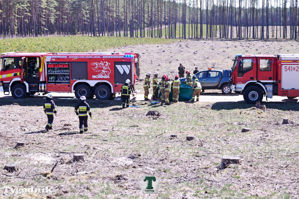 Zakonspirowane ćwiczenia. Strażacy i leśnicy do pożaru