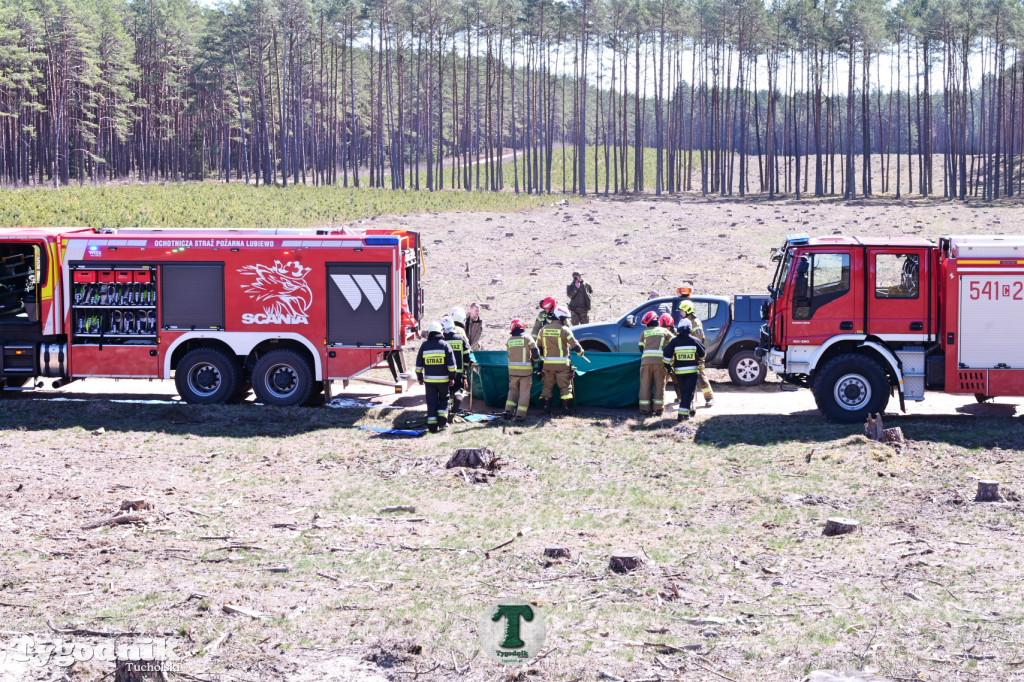 Zakonspirowane ćwiczenia. Strażacy i leśnicy do pożaru