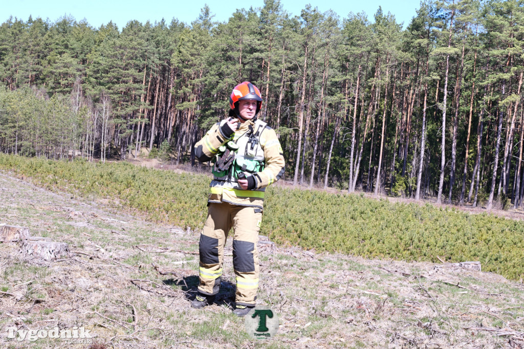 Zakonspirowane ćwiczenia. Strażacy i leśnicy do pożaru