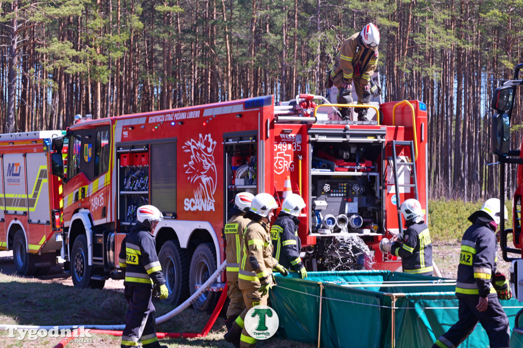 Zakonspirowane ćwiczenia. Strażacy i leśnicy do pożaru