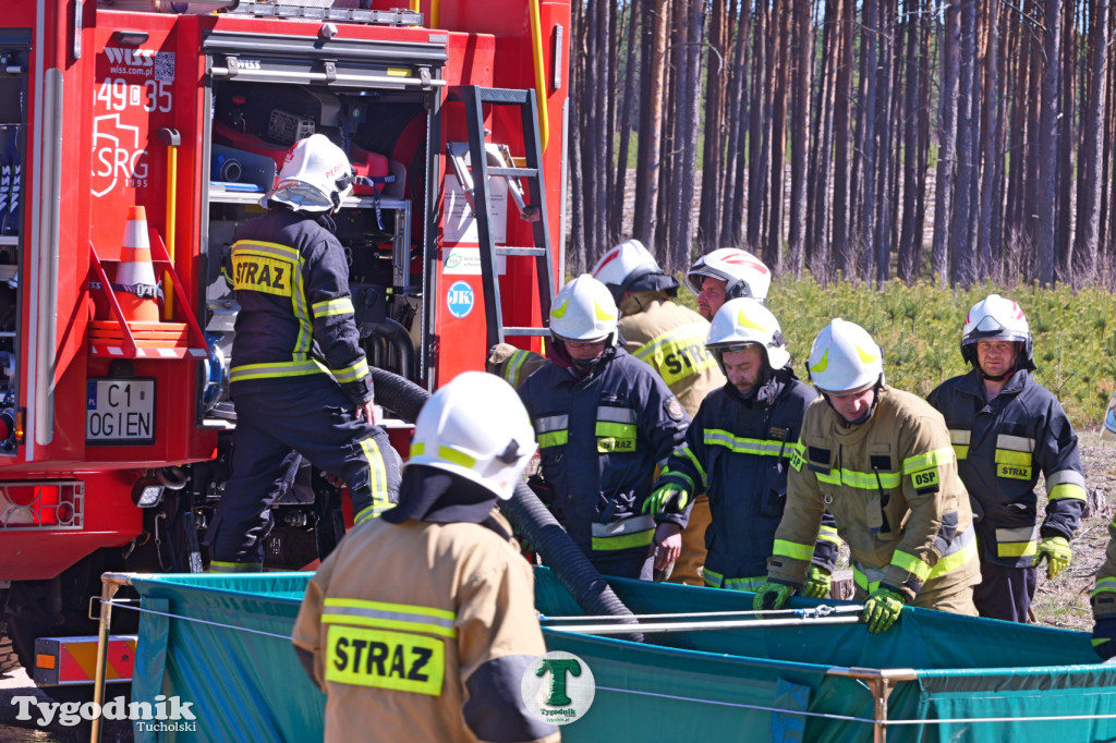 Zakonspirowane ćwiczenia. Strażacy i leśnicy do pożaru