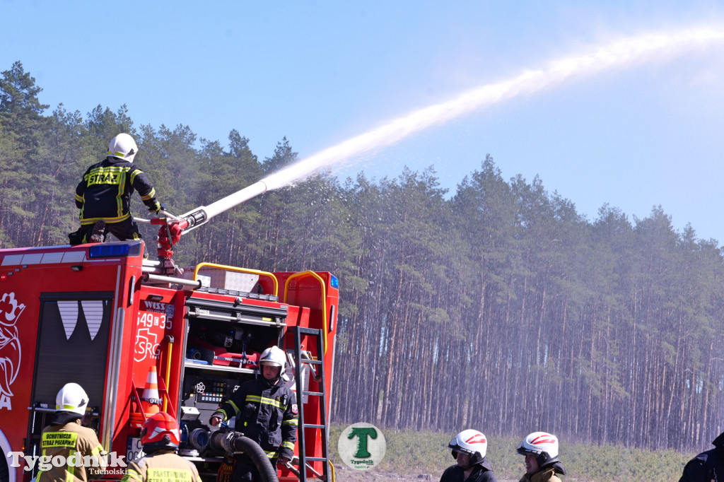 Zakonspirowane ćwiczenia. Strażacy i leśnicy do pożaru