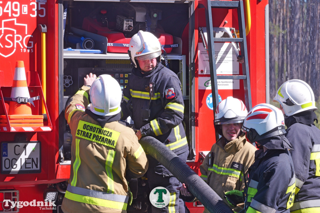Zakonspirowane ćwiczenia. Strażacy i leśnicy do pożaru