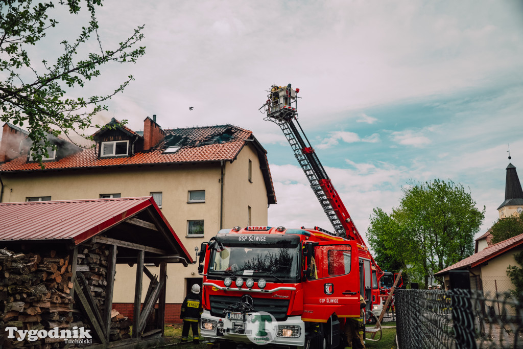 Pożar plebanii w Śliwicach