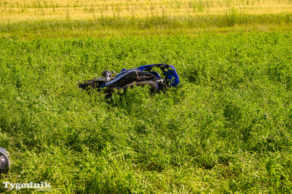 Wypadek motocykla i osobówki, Bysław-Lubiewo