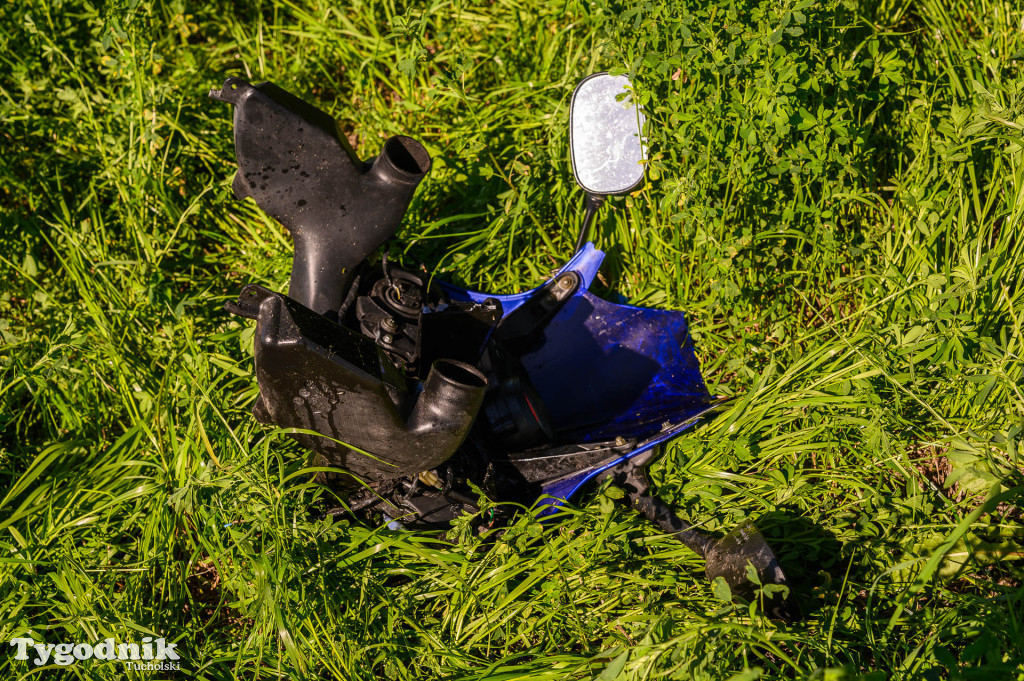 Wypadek motocykla i osobówki, Bysław-Lubiewo