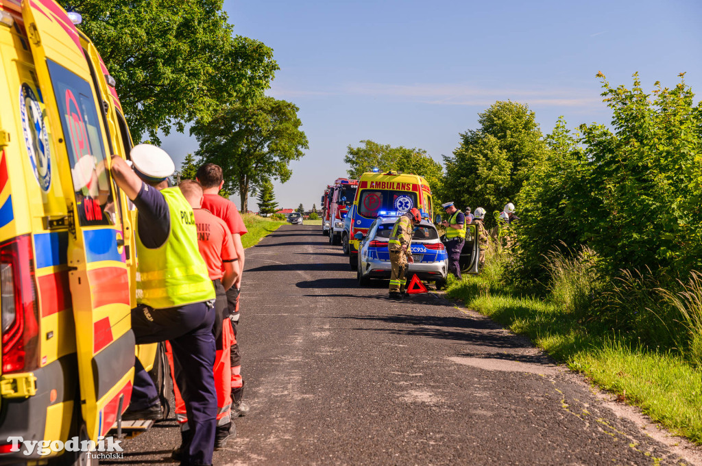 Wypadek motocykla i osobówki, Bysław-Lubiewo