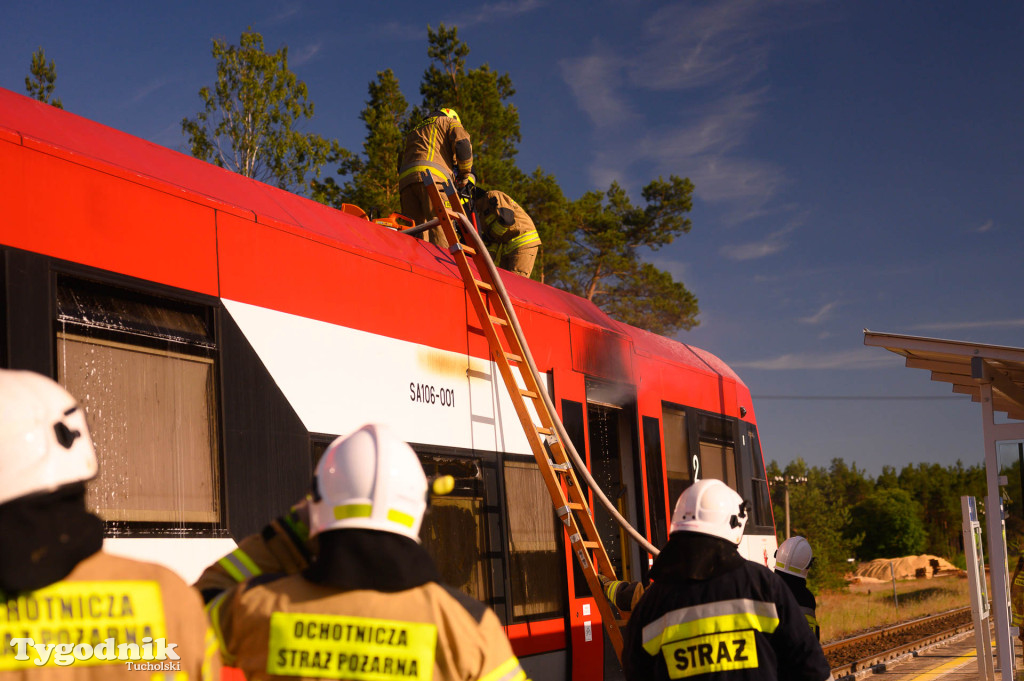 Pożar pociągu relacji Bydgoszcz - Czersk