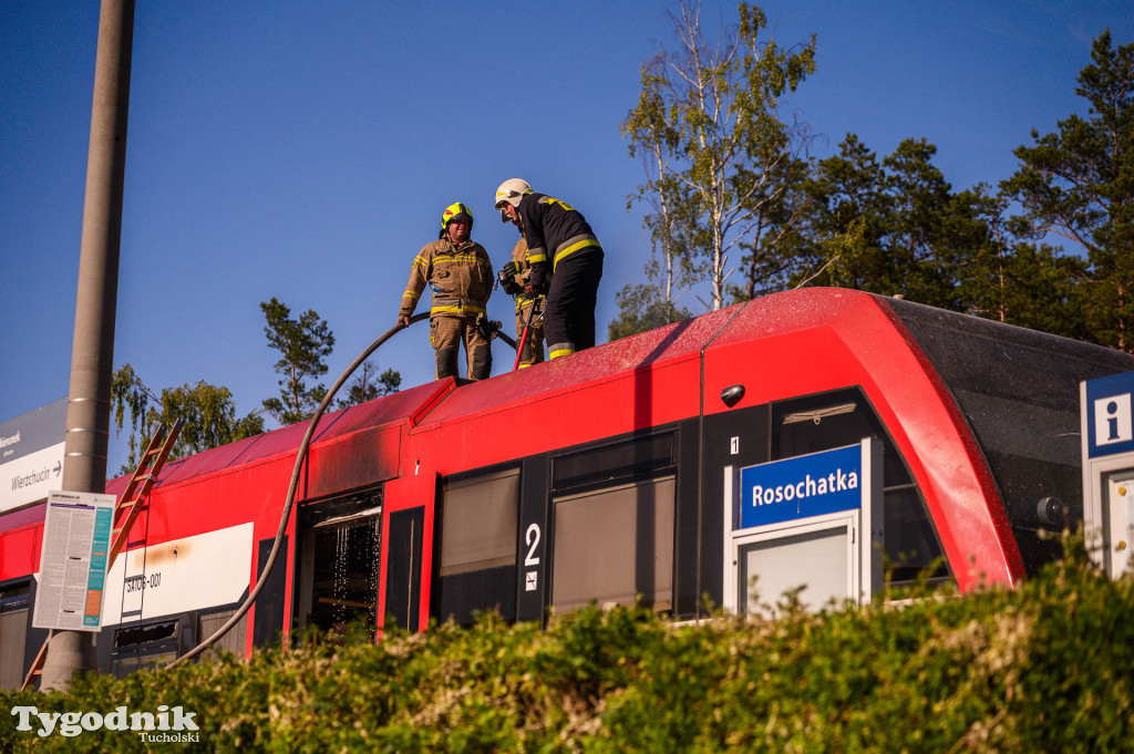 Pożar pociągu relacji Bydgoszcz - Czersk
