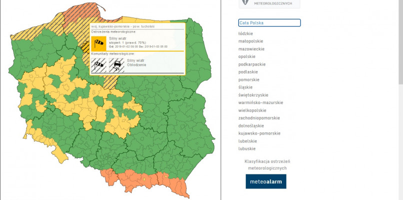 Źródło: Instytut Meteorologii i Gospodarki Wodnej.