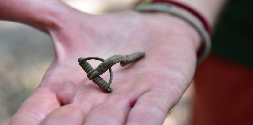 Ta fibula ma co najmniej 1600 lat. Zachowała się w idealnym stanie. Fibula to nic innego, jak zapinka służąca do spinania odzieży. 