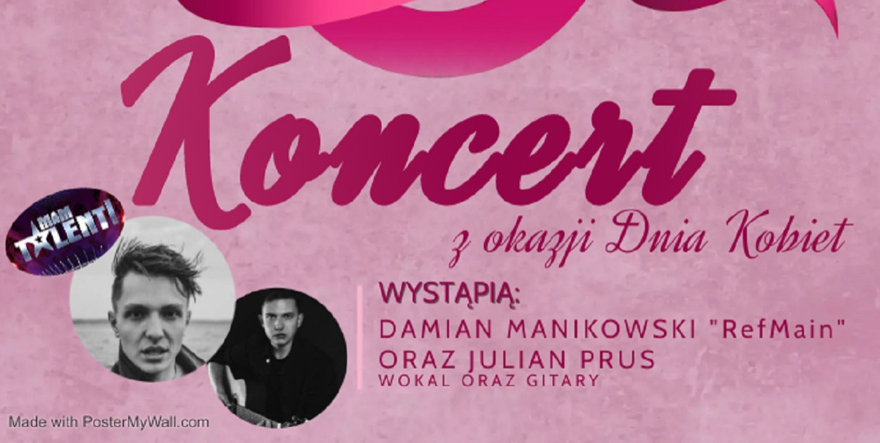 Dla śliwickiej widowni zagrają dwaj młodzi muzycy. Koncert jest darmowy. Grafika GOK Śliwice