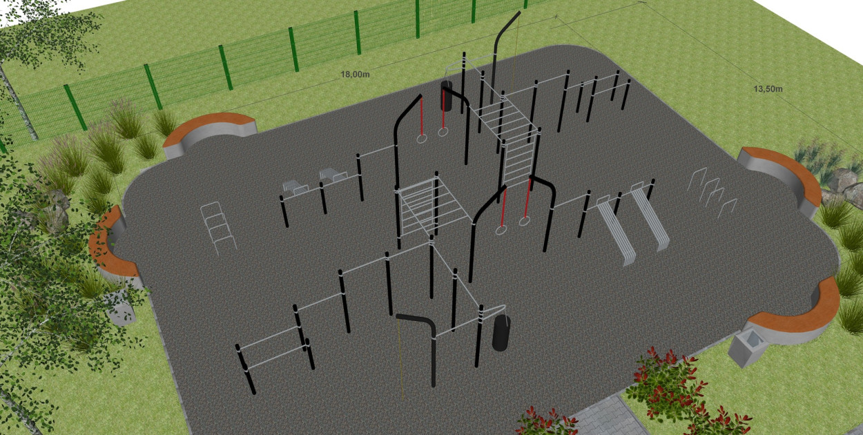 Jeśli głosowanie się powiedzie, tak będzie wygądał plac do kalisteniki nad Głęboczkiem.