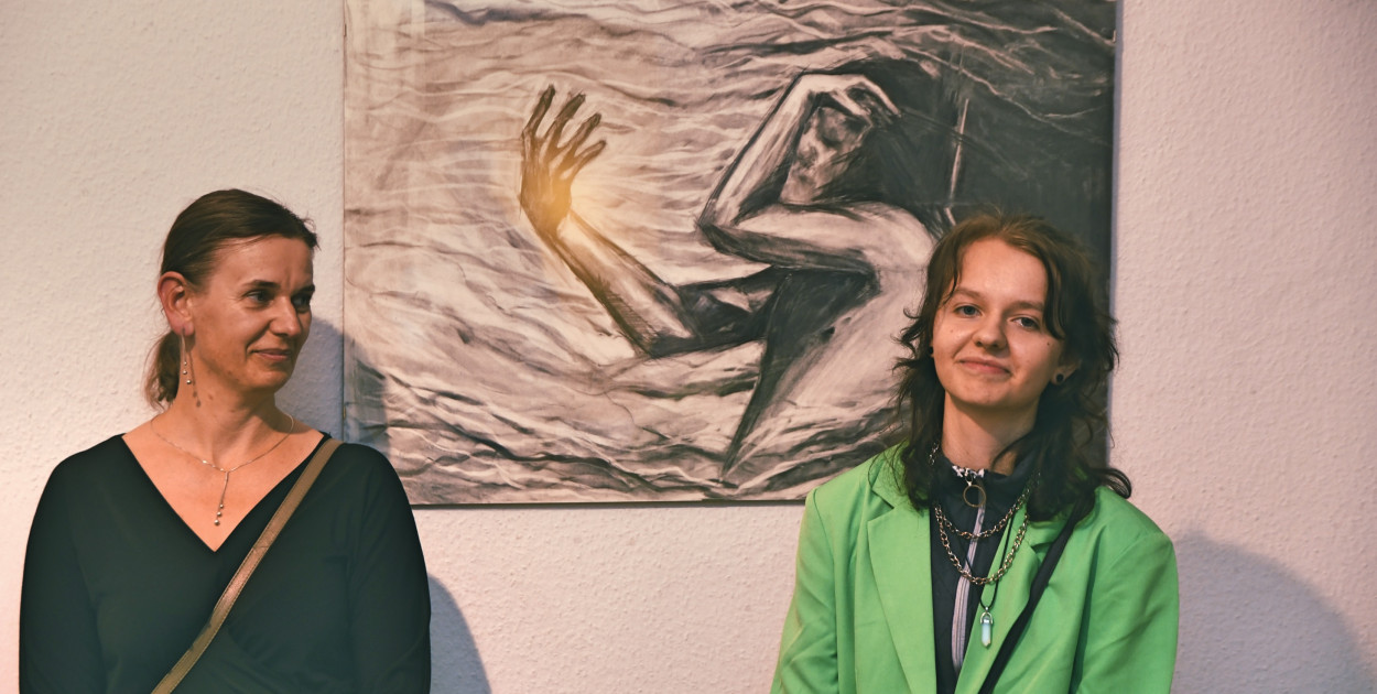 Wernisaż Dominiki Baturo w Tucholskim Ośrodku Kultury.
