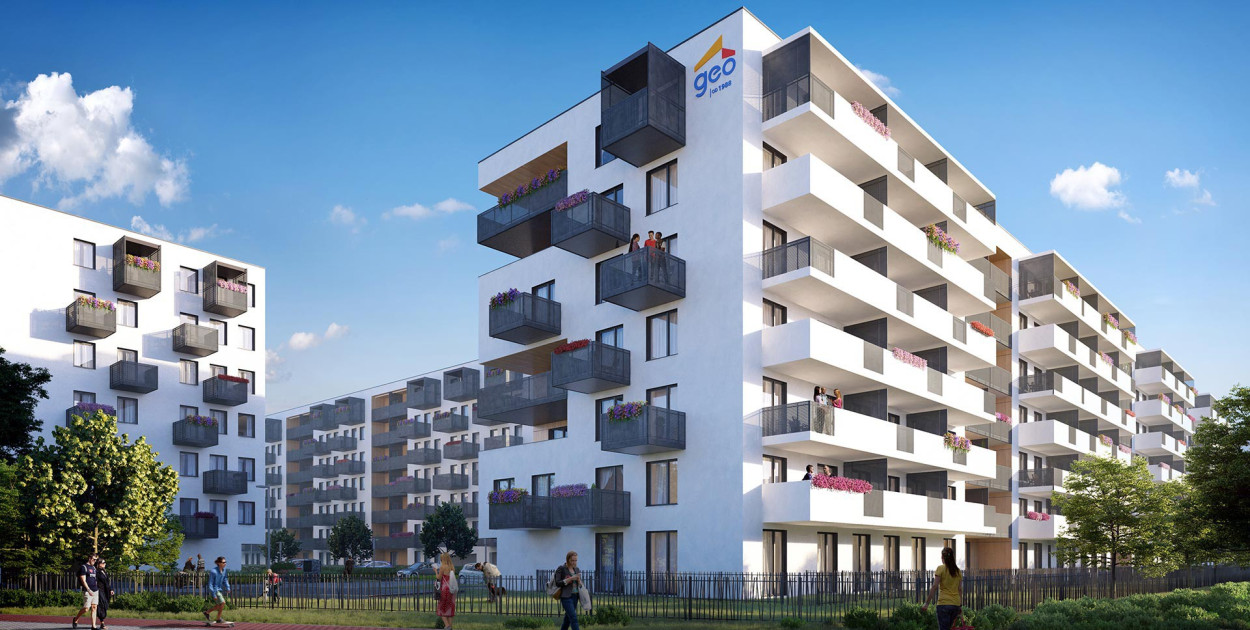 Deweloper dba o wzbogacenie otoczenia w funkcjonalne rozwiązania, znacznie zwiększające komfort oraz wygodę użytkowania. Ponadto nowe budownictwo wyposażone jest także w nowoczesne systemy i instalacje, znacznie zwiększające jakość życia. Grafiki własne geogrupa.pl