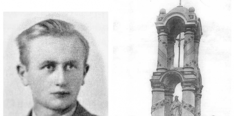 Po lewej: Franciszek Dyguła. Po prawej: kapliczka w Śliwicach. Pierwsza z fotografii pochodzi z ksiązki Adama Węsierskiego. Drugą nadesłano z Urzędu Gminy Śliwice.