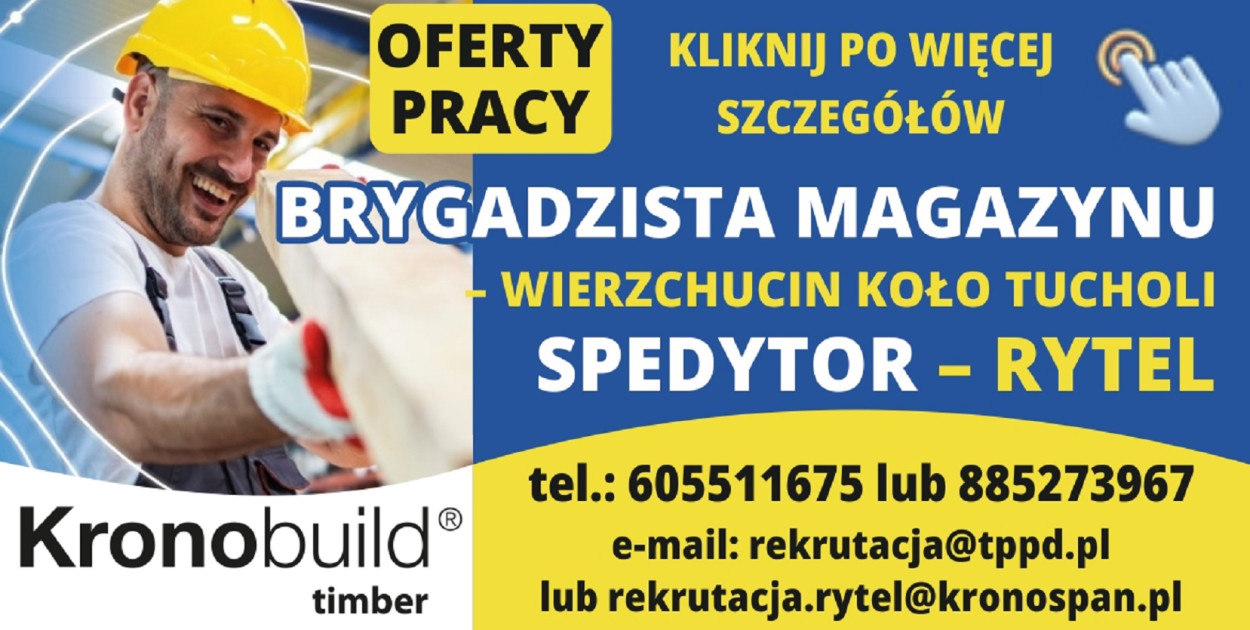 Oferty pracy z Wierzchucina i Rytla.