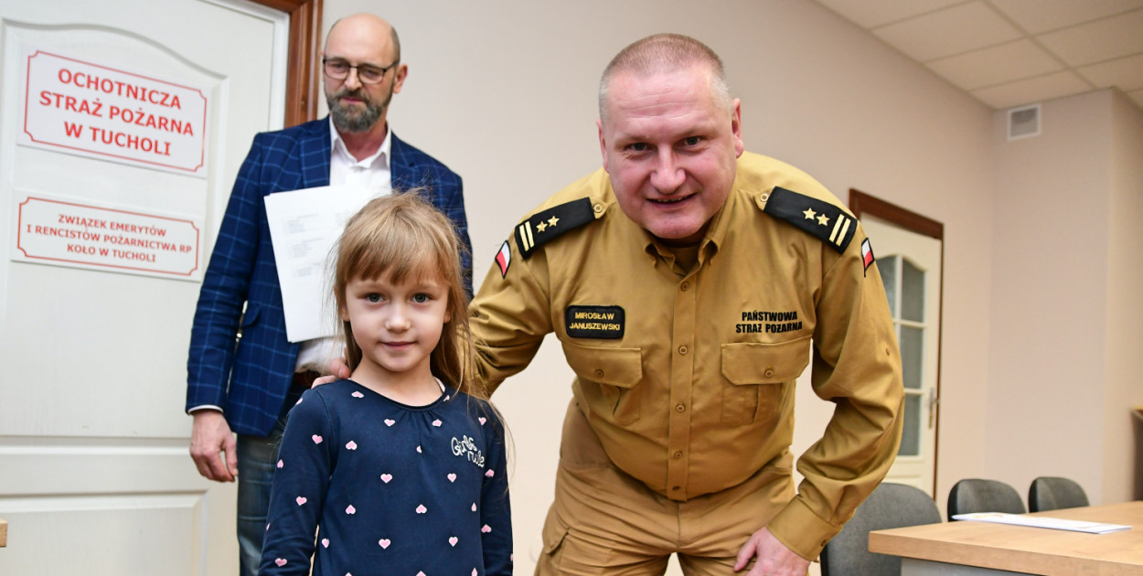 Konkurs Zapobiegamy pożarom. Wręczenie nagród na szczeblu powiatu tucholskiego. Fot. Piotr Paterski