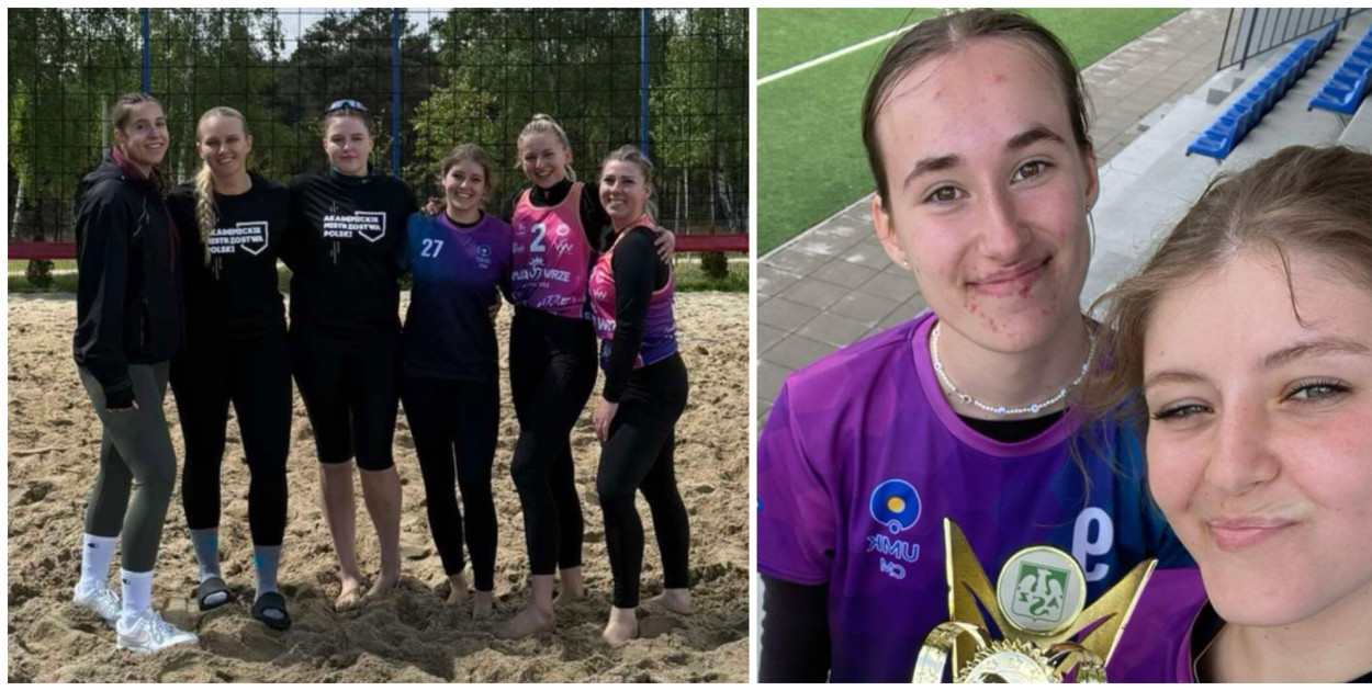 Uczestniczki turnieju, a na na zdjęciu z prawej Paulina Budzich i Agata Jasionowicz, fot. profil FB Volley Bydgoszcz, nadesłane
