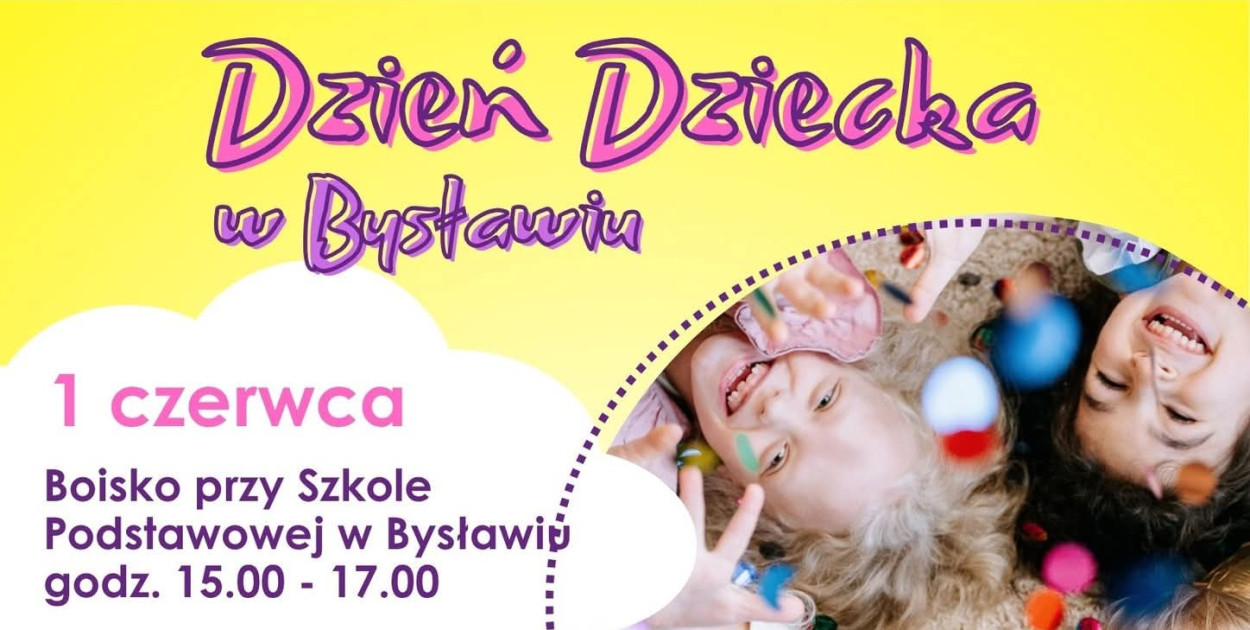 Dzień Dziecka w Bysławiu odbędzie się na boisku szkolnym w niedzielę (1 czerwca). Fot. FB Sołectwo Bysław. 