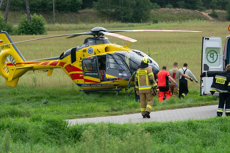 Wysoka (8 sierpnia). Poszkodowanego zabrał LPR
