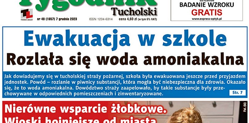 Tuchola: Ewakuacja w szkole. Rozlała się woda amoniakalna / z KOMENTARZEM DYREKCJI - 13990