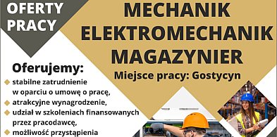 ARKADIA GOSTYCYN / Oferty pracy: mechanik, elektromechanik, magazynier-19329