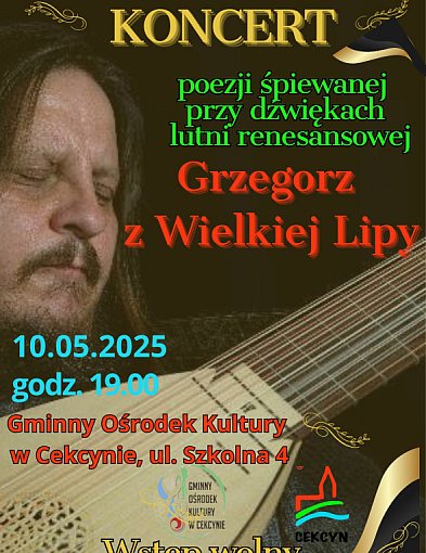 Cekcyn w sobotę 10 maja .Koncert: poezja śpiewana i lutnia renesansowa ZAPOWIEDŹ-21518