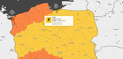 Ostrzeżenie pierwszego stopnia dla miejscowości Tuchola i dla okolic-22377