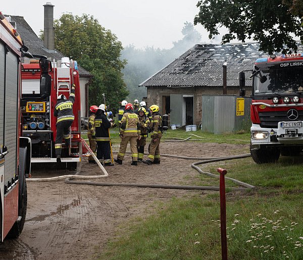 DZISIAJ! Śliwice: W wyniku pożaru całkowicie spłonął budynek gospodarczy / ZDJĘCIA-22902
