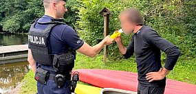 Policjanci kontrolowali trzeźwość kajakarzy
