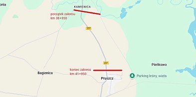 Dzisiaj (4.08) ma rozpocząć się remont DW nr 237 na odcinku Kamienica - Pruszcz-22971