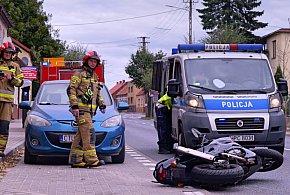 Tuchola, w okolicy szpitala. Wypadek z motocyklem i osobówką ZDJĘCIA-23171