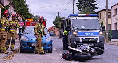 Tuchola, w okolicy szpitala. Wypadek z motocyklem i osobówką ZDJĘCIA-23171