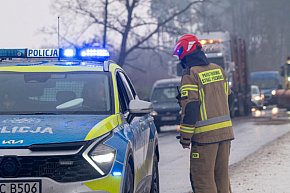 Tuchola - Czersk. Oblodzenie 14 stycznia rano-5138