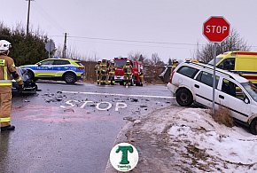 Droga Tuchola - Sępólno i znane skrzyżowanie. Wypadek w niedzielę 22 lutego / FOT